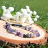 Bracelet pierre naturelle quartz purple réglable
